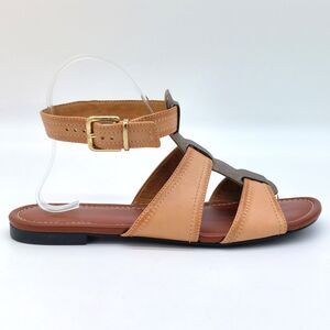 Clarks Artisan Sandals Womens Sz 8M Brown Leather Natural Hobo Chic Hippie